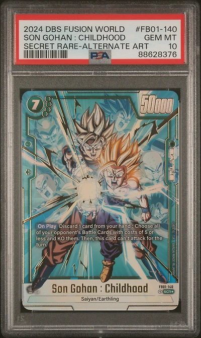 2024 Dragon Ball Super Card Game Fusion World Awakened Pulse Fb01-140 Son Gohan : Childhood Secret Rare-alternate Art PSA 10