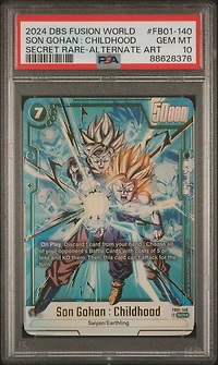 2024 Dragon Ball Super Card Game Fusion World Awakened Pulse Fb01-140 Son Gohan : Childhood Secret Rare-alternate Art PSA 10