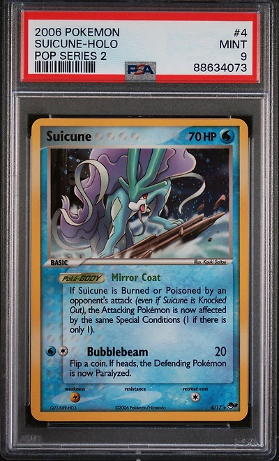 2006 Pokemon Pop Series 2 4 Suicune PSA
