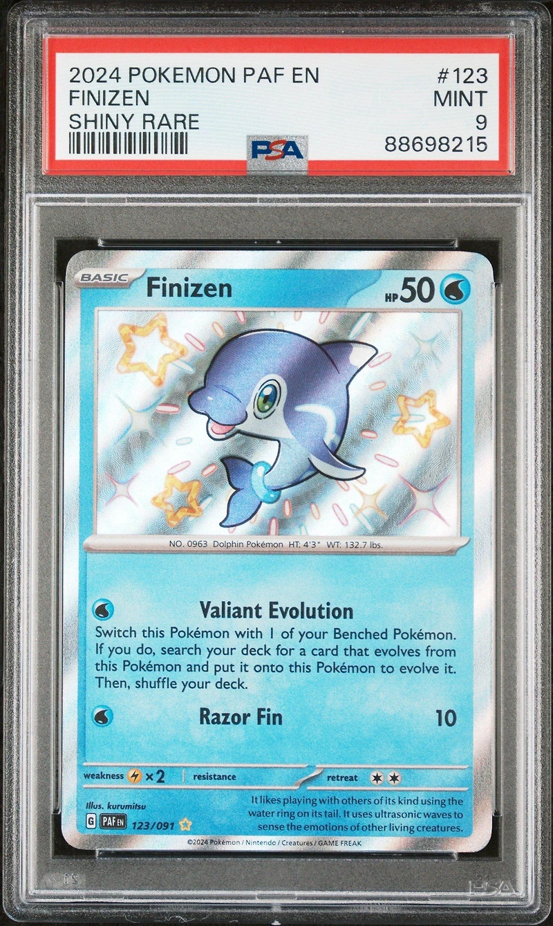 2024 Pokemon Paf En-paldean Fates 123 Finizen Shiny Rare PSA