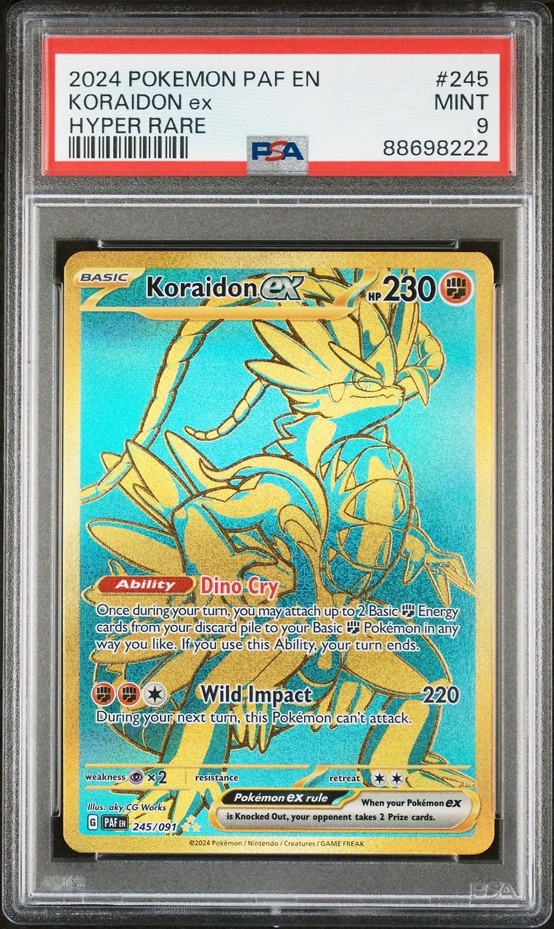 2024 Pokemon Paf En-paldean Fates 245 Koraidon Ex Hyper Rare PSA