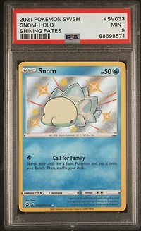 2021 Pokemon Sword & Shield Shining Fates Sv033 Snom-holo PSA