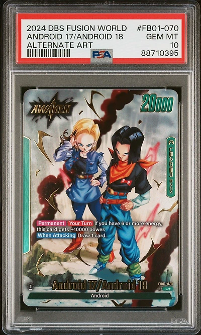 2024 Dragon Ball Super Card Game Fusion World Awakened Pulse Fb01- Android /android 18 Alternate Art PSA 10