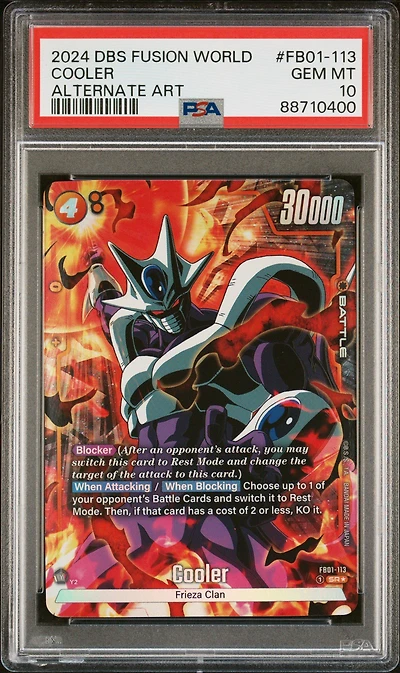 2024 Dragon Ball Super Card Game Fusion World Awakened Pulse Fb01-113 Cooler Alternate Art PSA 10