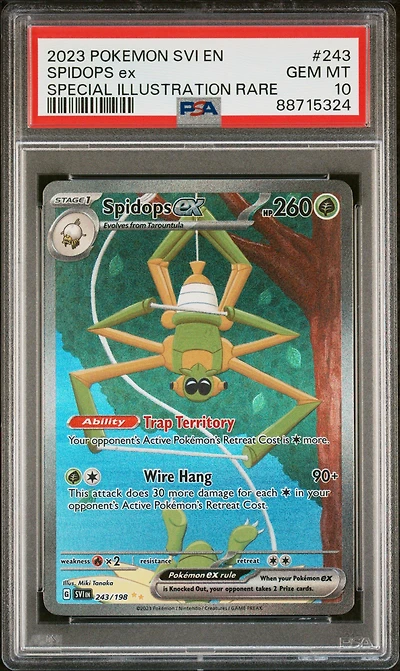 2023 Pokemon Svi En-scarlet & Violet 243 Spidops Ex Special Illustration Rare PSA 10