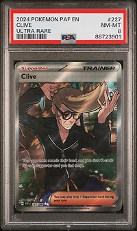 2024 Pokemon Paf En-paldean Fates 227 Clive Ultra Rare PSA