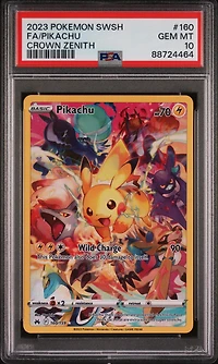 2023 Pokemon Sword And Shield Crown Zenith 160 Fa/pikachu PSA 10