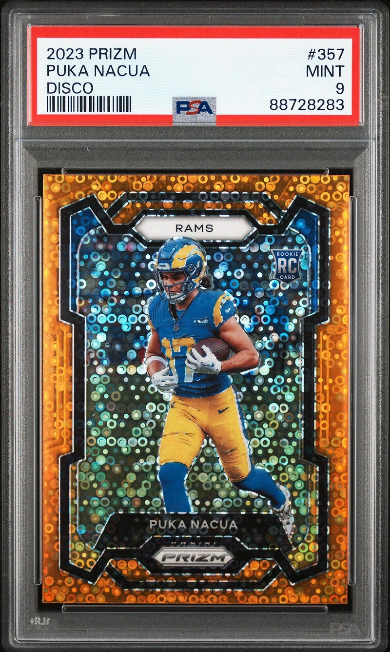 2023 Panini Prizm 357 Puka Nacua Disco Prizm PSA 9