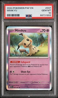 2024 Pokemon Paf En-paldean Fates 037 Mimikyu PSA 10