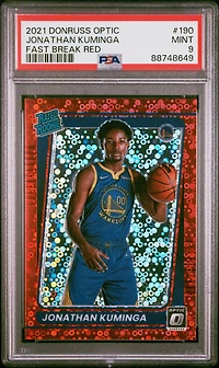 2021 Panini Donruss Optic 190 Jonathan Kuminga Fast Break Red PSA 9