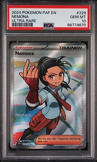 2024 Pokemon Paf En-paldean Fates 229 Nemona PSA 10