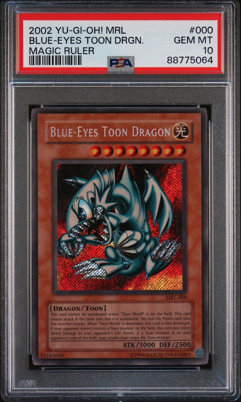 2002 Yu-gi-oh! Mrl-magic Ruler 000 Blue-eyes Toon Dragon PSA 10