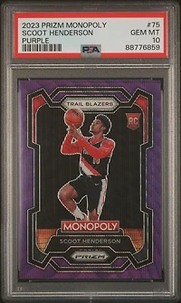 2023 Panini Prizm Monopoly 75 Scoot Henderson PSA 10