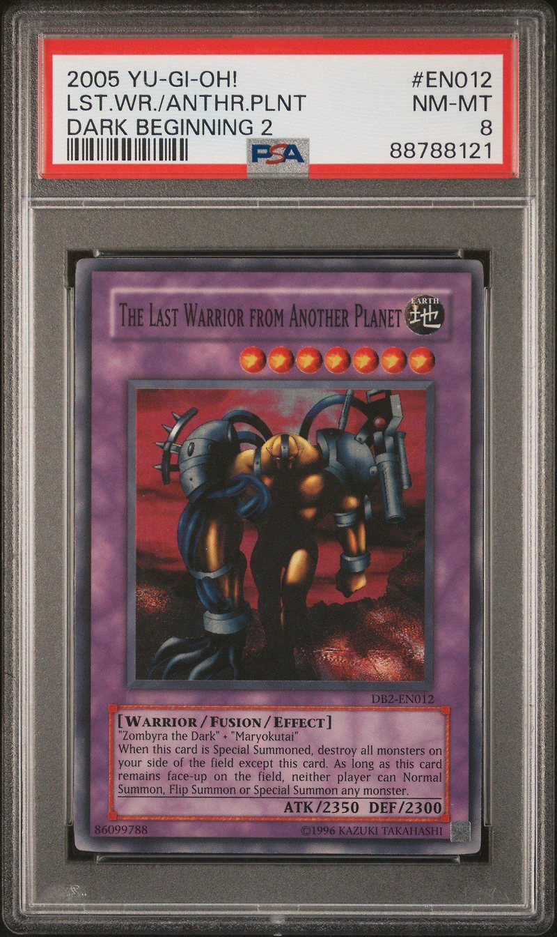 2005 Yu-gi-oh! Dark Beginning 2 En012 The Last Warrior From Another Planet PSA 8