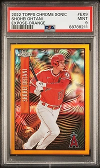 2022 Topps Chrome Sonic Expose Ex9 Shohei Ohtani Orange PSA 9