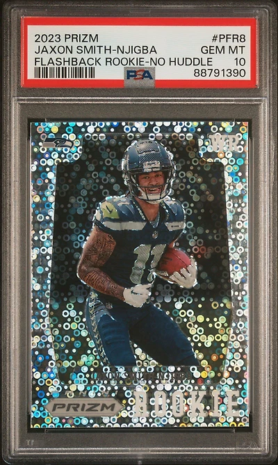 2023 Panini Prizm Prizm Flashback Rookie Pfr8 Jaxon Smith-njigba No Huddle PSA 10