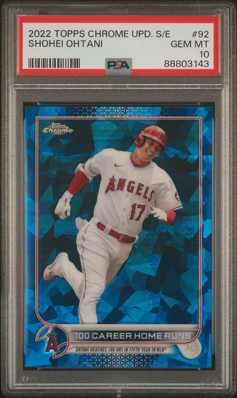 2022 Topps Chrome Update Sapphire Edition 92 Shohei Ohtani PSA 10