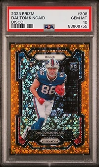 2023 Panini Prizm 308 Dalton Kincaid Disco Prizm PSA 10