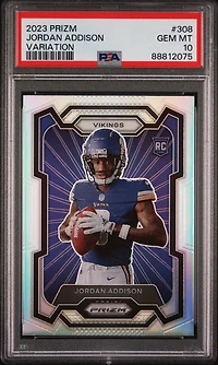 2023 Panini Prizm 308 Jordan Addison Variation PSA 10