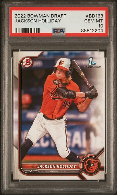2022 Bowman Draft Bd168 Jackson Holliday PSA 10