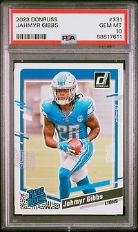 2023 Panini Donruss 331 Jahmyr Gibbs PSA 10