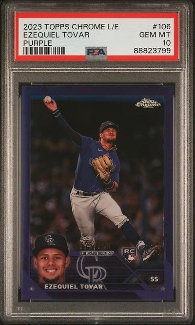 2023 Topps Chrome Logofractor Edition 106 Ezequiel Tovar PSA 10