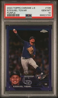 2023 Topps Chrome Logofractor Edition 106 Ezequiel Tovar PSA 10