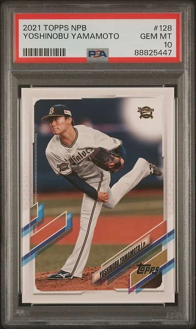 2021 Topps Npb 128 Yoshinobu Yamamoto PSA 10