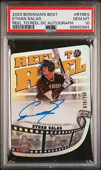 2023 Bowman's Best Reel To Reel Die-cuts Autographs Rtres Ethan Salas PSA 10