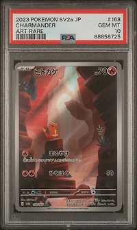 2023 Pokemon Japanese Sv2a-pokemon 151 168 Charmander Art Rare PSA 10