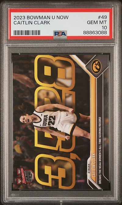 2023 Bowman U Now 49 Caitlin Clark PSA 10