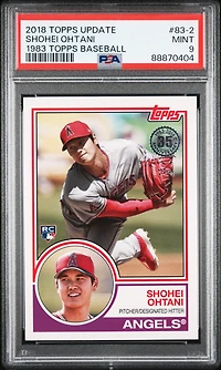 2018 Topps Update 1983 Topps Baseball 83-2 Shohei Ohtani PSA 9