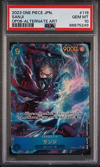 2023 One Piece Japanese Op06-wings Of The Captain 119 Sanji Alternate Art PSA 10