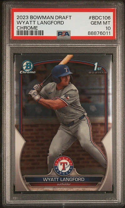 2023 Bowman Draft Bdc106 Wyatt Langford Chrome PSA