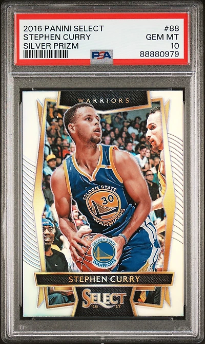 2016 Panini Select 88 Stephen Curry Silver Prizm PSA 10