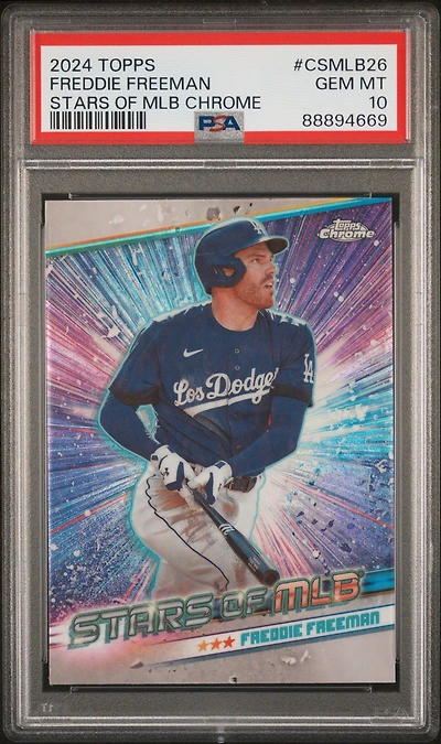 2024 Topps Stars Of Mlb Chrome Csmlb26 Freddie Freeman PSA 10