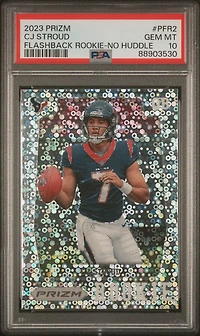 2023 Panini Prizm Prizm Flashback Rookie Pfr2 Cj Stroud No Huddle PSA 10