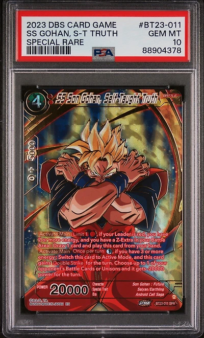 2023 Dragon Ball Super Card Game Series 23 Perfect Combination Bt23-011 Ss Gohan, S PSA 10