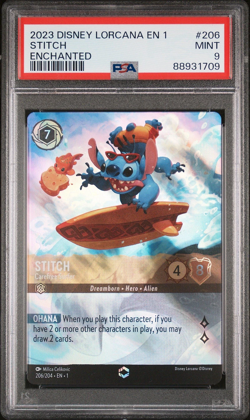 2023 Disney Lorcana En 1-the First Chapter Stitch PSA 9
