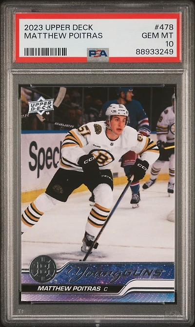 2023 Upper Deck 478 Matthew Poitras PSA 10