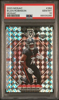 2023 Panini Mosaic 284 Bijan Robinson Mosaic PSA 10