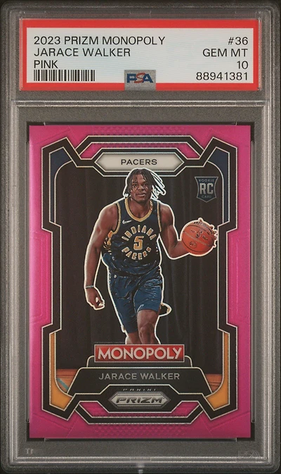 2023 Panini Prizm Monopoly 36 Jarace Walker Pink PSA 10