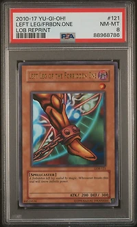 2010-2017 Yu-gi-oh! Legend Of Blue Eyes White Dragon Reprint 121 Left Leg Of The Forbidden One PSA 8