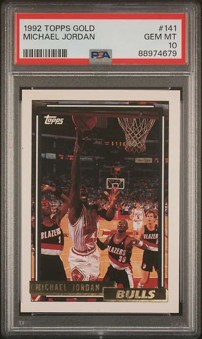 1992 Topps Gold 141 Michael Jordan PSA