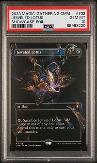 2023 Magic The Gathering Commander Masters 702 Jeweled Lotus Showcase-foil PSA 10