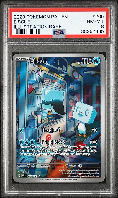 2023 Pokemon Pal En-paldea Evolved 205 Eiscue PSA 8