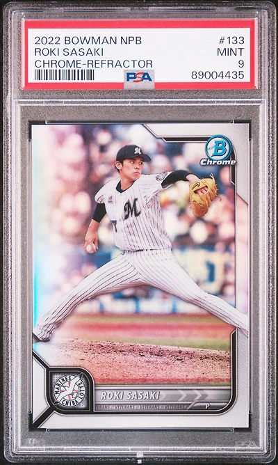 2022 Bowman Npb 133 Roki Sasaki Chrome-refractor PSA 9