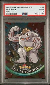 1999 Topps Pokemon Tv 67 Machoke Foil PSA 9