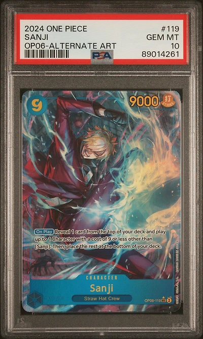 2024 One Piece Wings Of The Captain 119 Sanji Alternate Art PSA 10