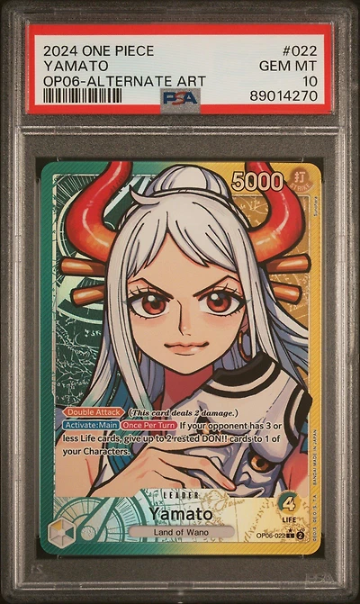 2024 One Piece Wings Of The Captain 022 Yamato Alternate Art PSA 10